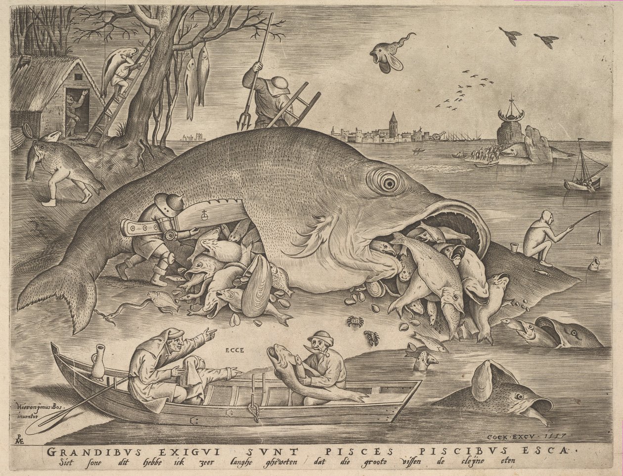 Büyük Balık Küçük Balığı Ye, 1557 by Pieter Heyden van der