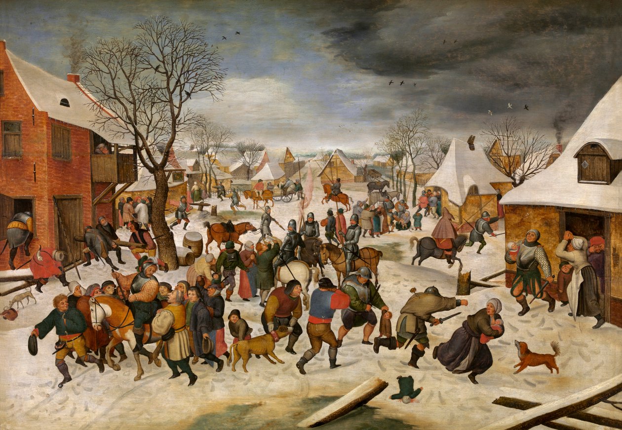 Beytüllahim'deki Çocuk Katliamı (panel üzerine yağlıboya) by Pieter III Brueghel