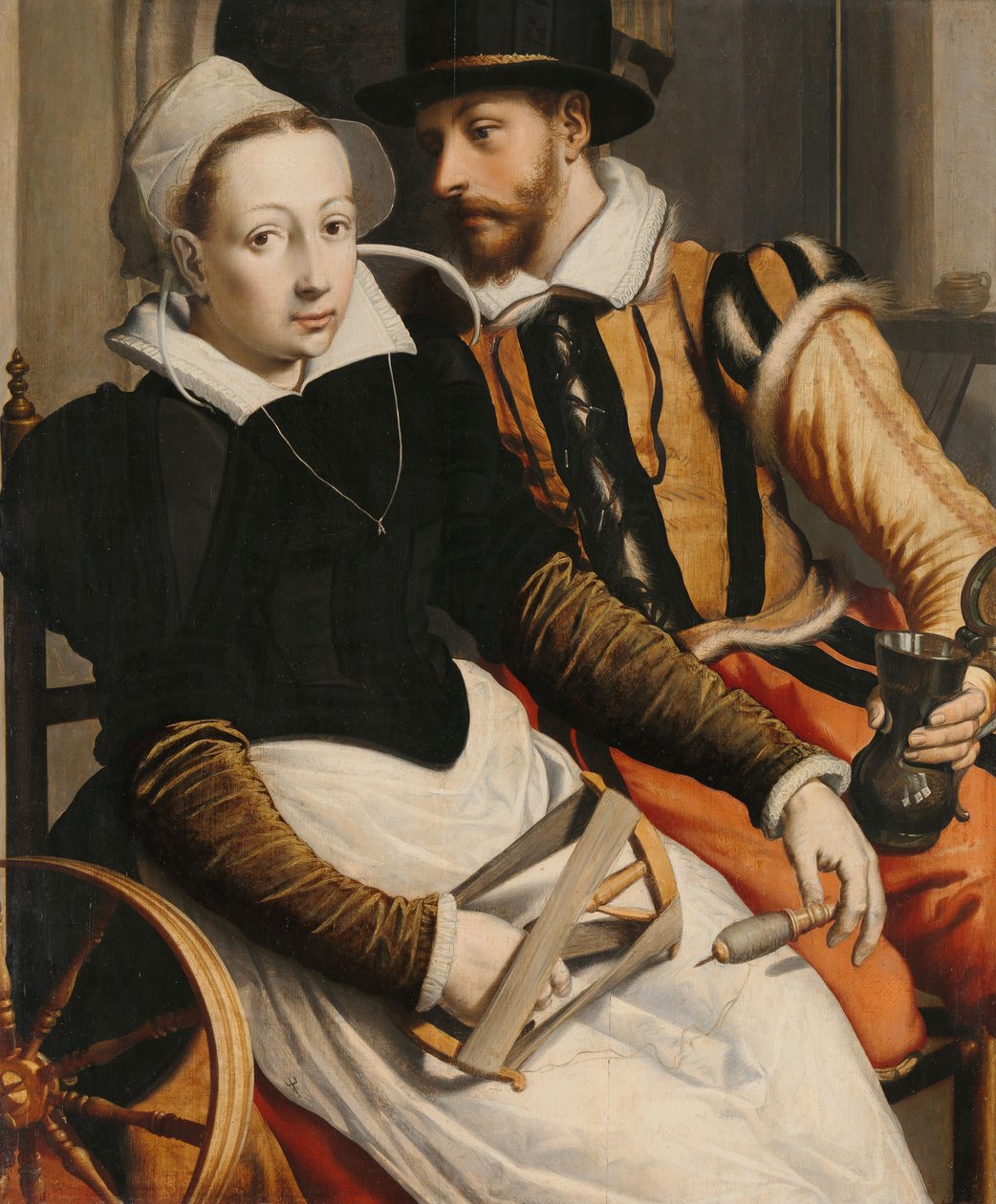 Çıkrıkta Erkek ve Kadın, c. 1560-70 by Pieter Pietersz the Elder