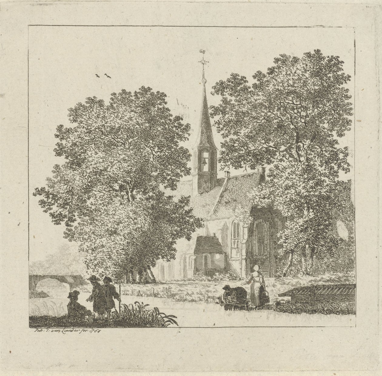 Bir kilisenin görünümü by Pieter Jan van Liender
