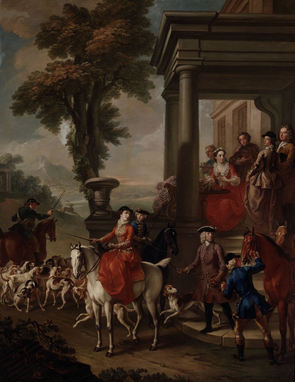 Buluşma, c.1743 (tuval üzerine yağlıboya) by Pieter Jan van Reysschoot