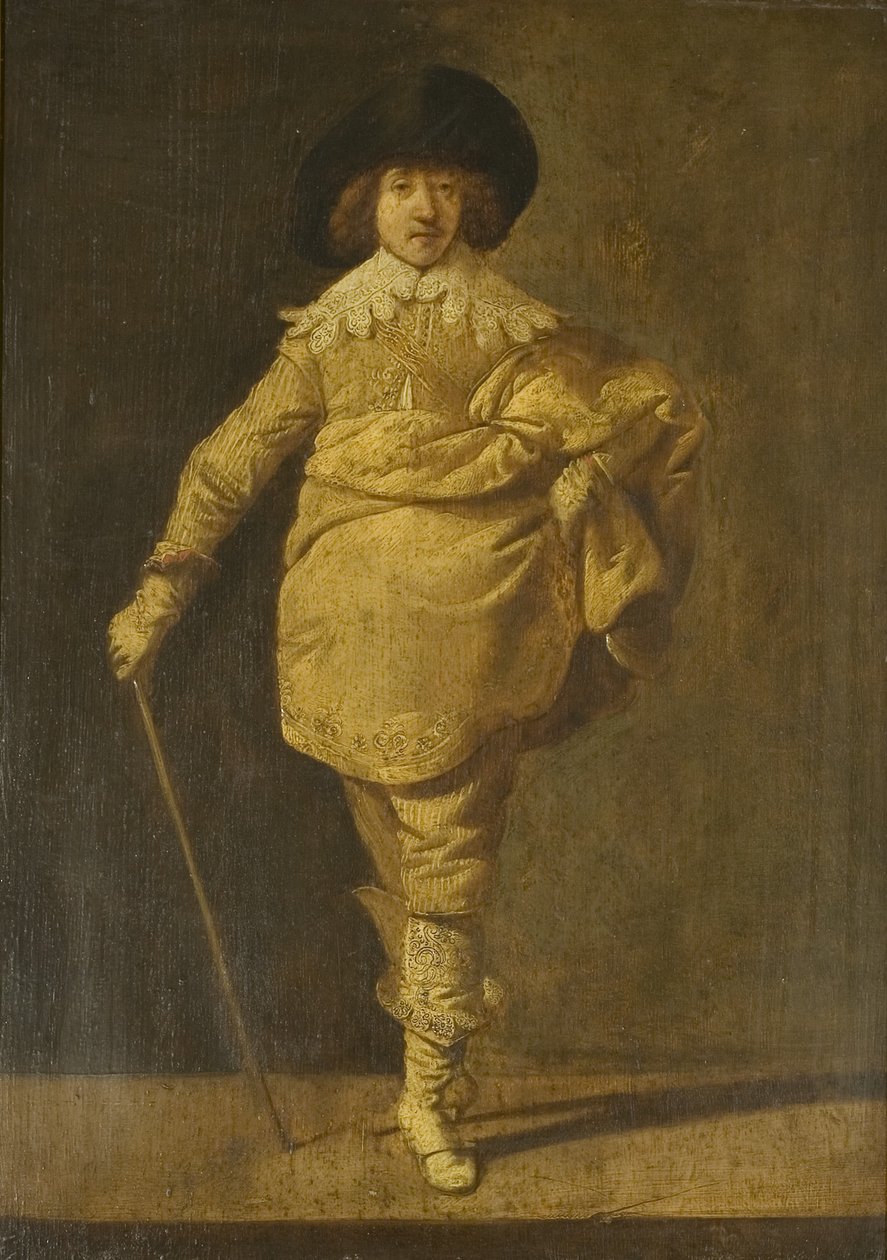 A Daimi Cavalier, c.1630 (panelde yağ) by Pieter Jansz. Quast
