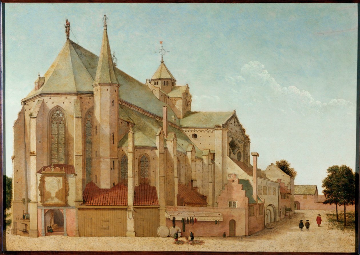 Aziz Mariakerk, Utrecht, Hollanda (ahşap üzerine yağlıboya) by Pieter Jansz Saenredam