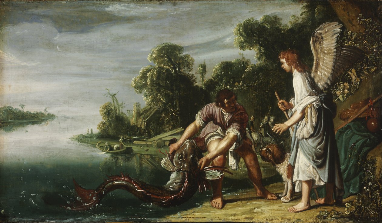 Balıklı melek ve Tobias by Pieter Lastman