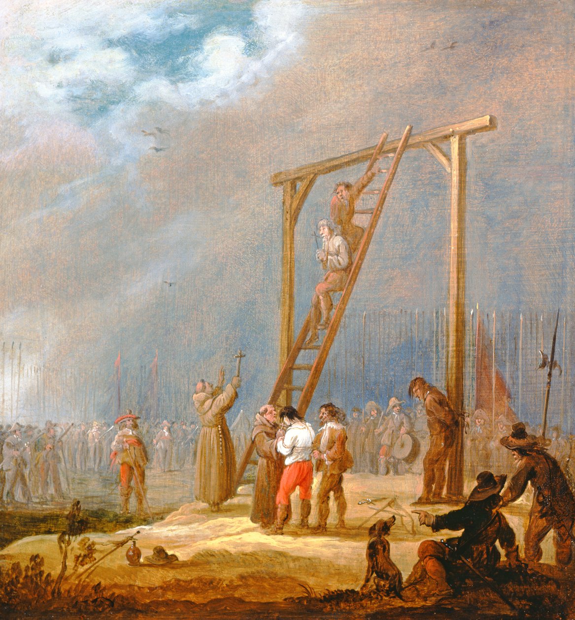 Darağacında İnfaz (panelde yağ) by Pieter Meulener