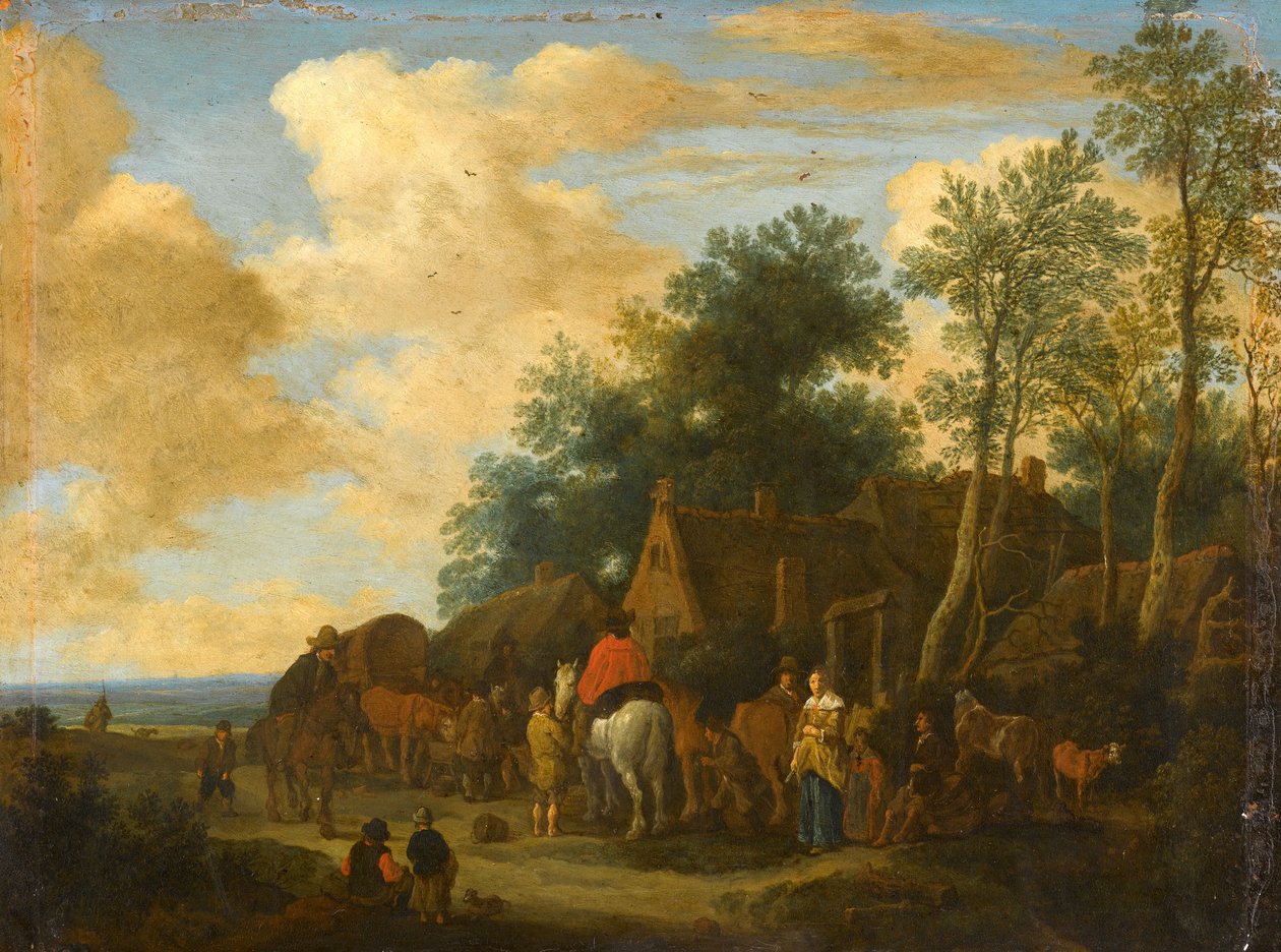 Yol Kenarındaki Bir Handa Durmak by Pieter Molijn