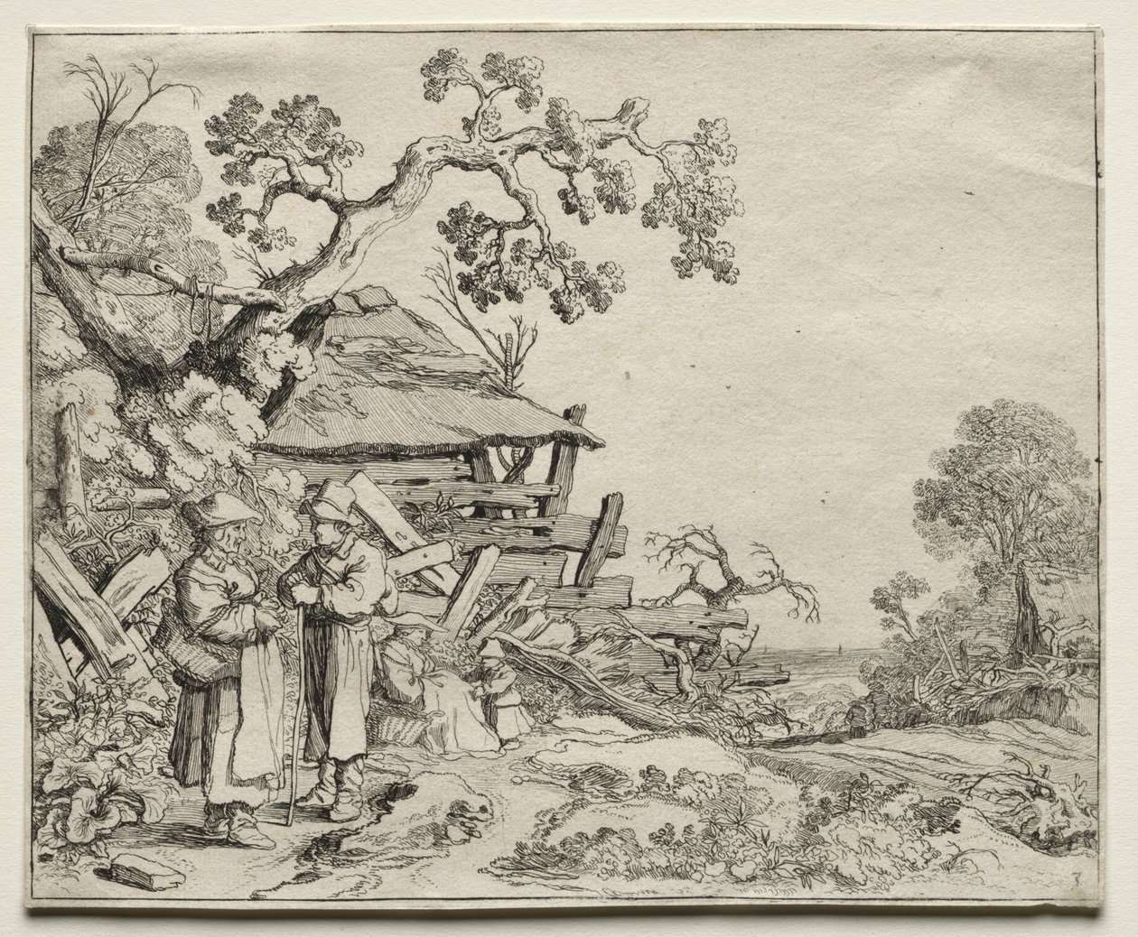 İki Köylü Sohbetiyle Manzara, 1626. by Pieter Molyn