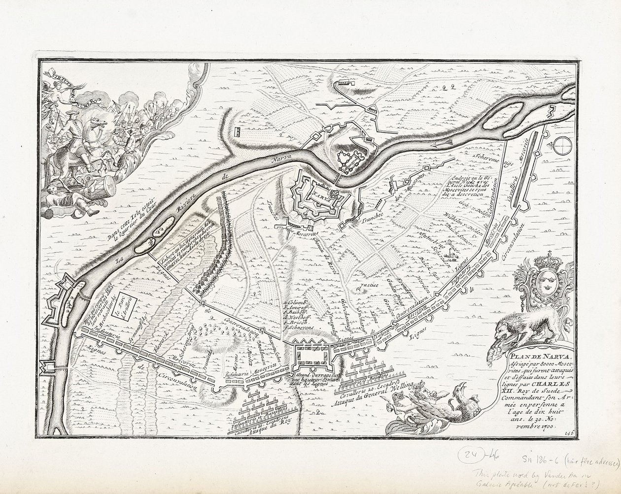 1700 yılında Narva Haritası by Pieter Mortier