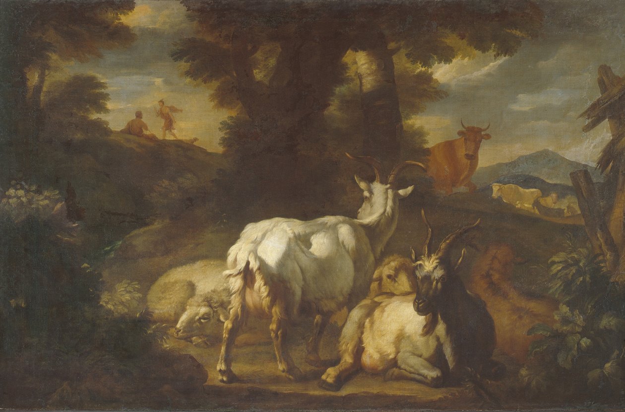 Merkür ve Battus ile Manzara by Pieter Mulier the Younger