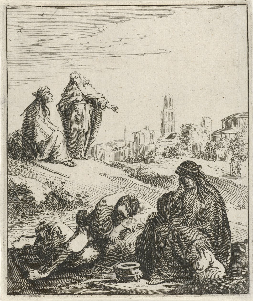 Majombe ve Konstance ve dinlenme figürleri by Pieter Nolpe