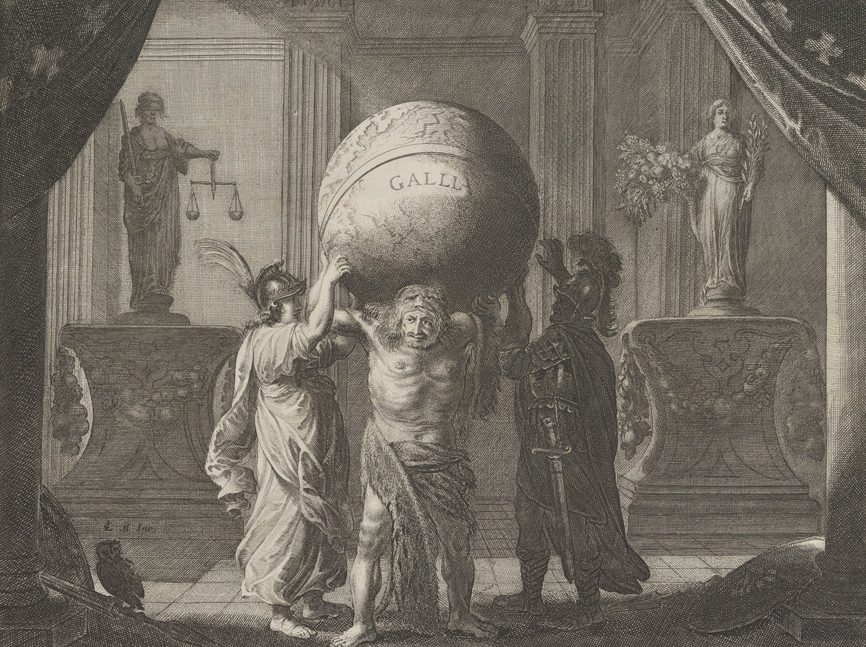 Levha 13: Fransa'daki Anlaşmazlık Üzerine Alegori, Caspar Barlaeus, Medicea Hospes, 1638. by Pieter Nolpe