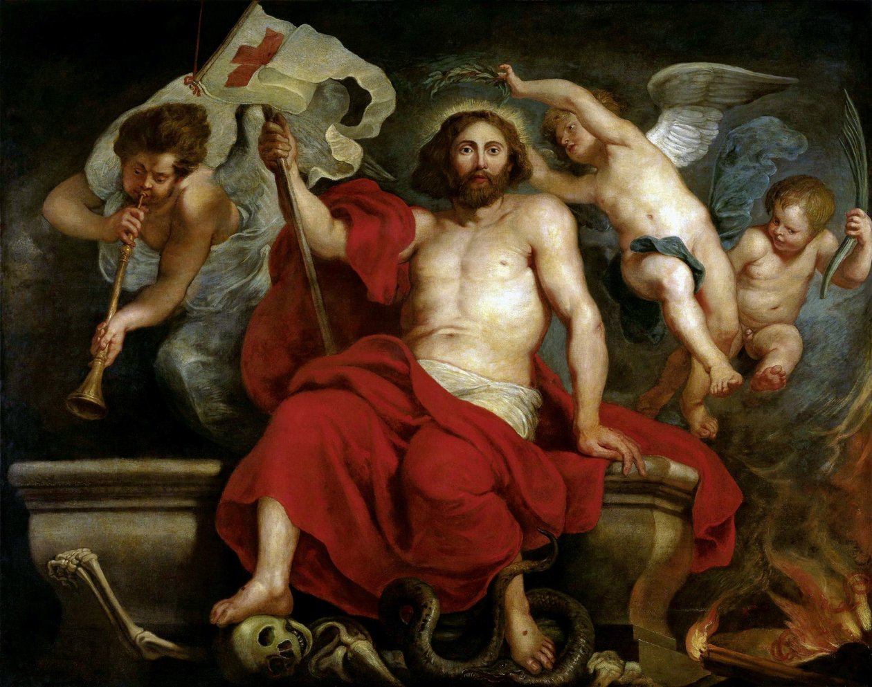 Günah ve Ölüm Üzerinden Muzaffer Mesih, c. 1615-1620. by Pieter Paul Rubens