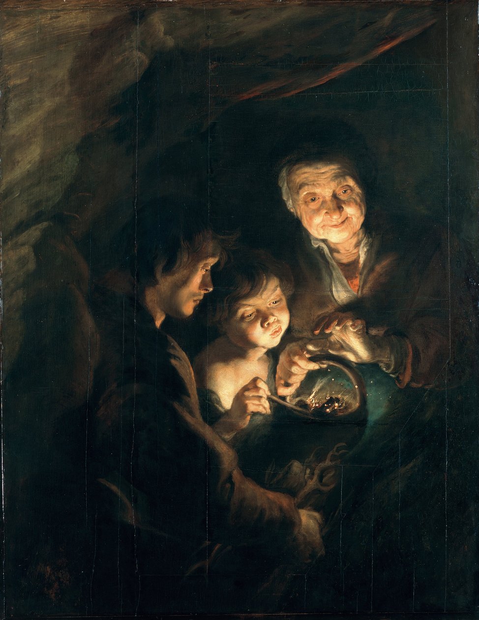 Kömür Sepeti Olan Yaşlı Kadın, c. 1616-1618 by Peter Paul Rubens