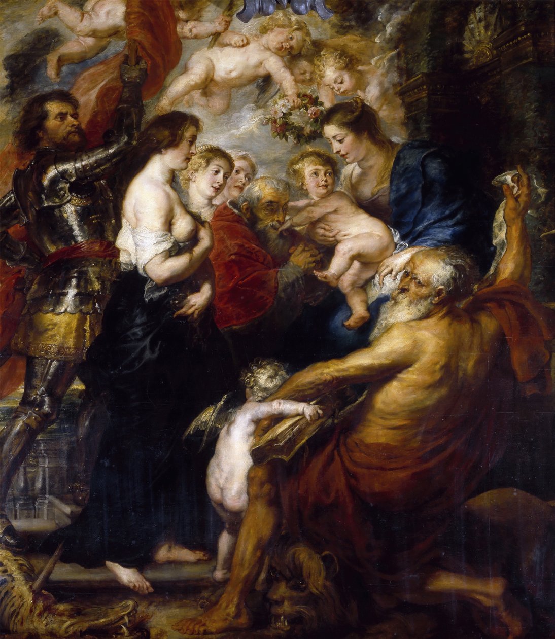 Azizler, 1634 ile Our Lady. by Peter Paul Rubens