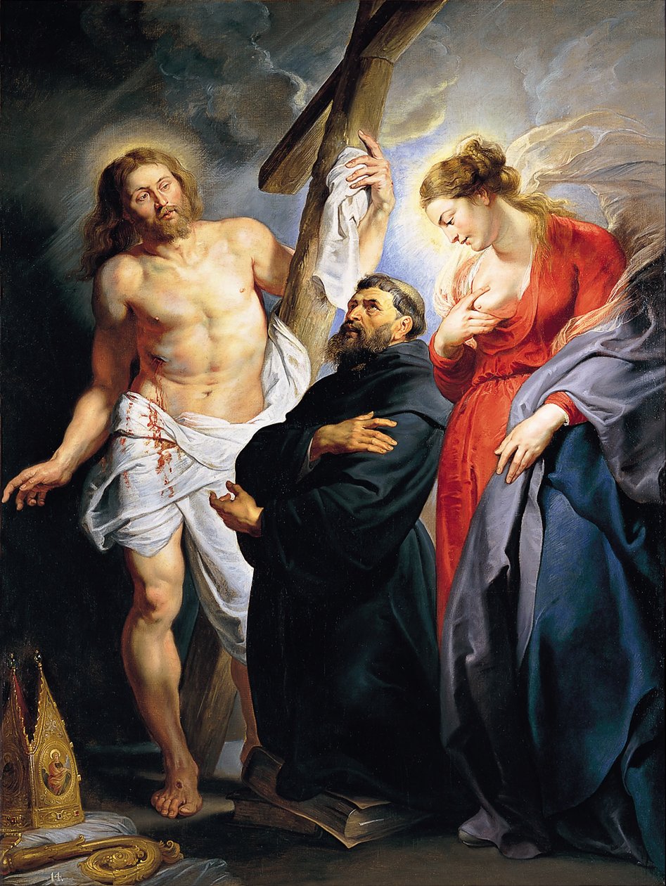 Aziz Augustine İsa ve Bakire Arasında by Peter Paul Rubens