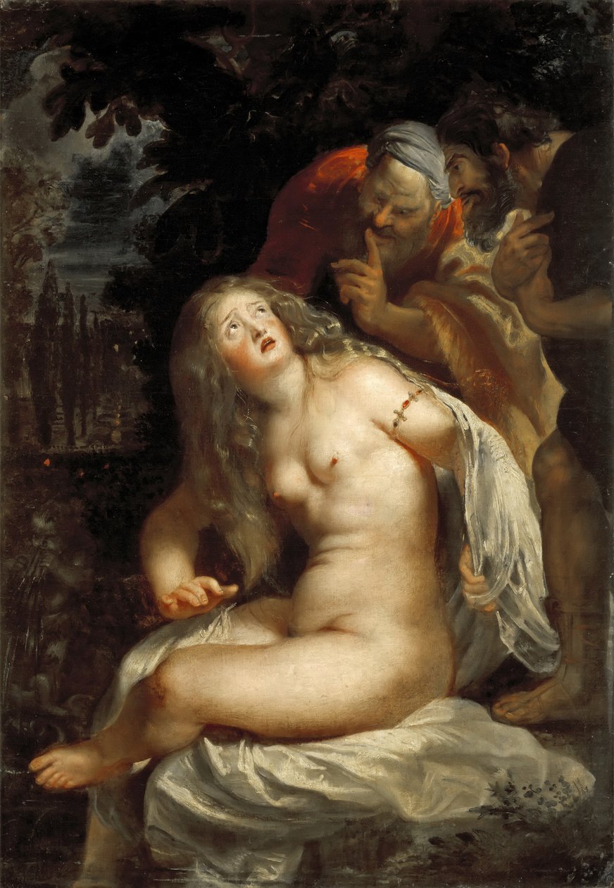 Susannah ve Yaşlılar, 1607-1608. by Peter Paul Rubens