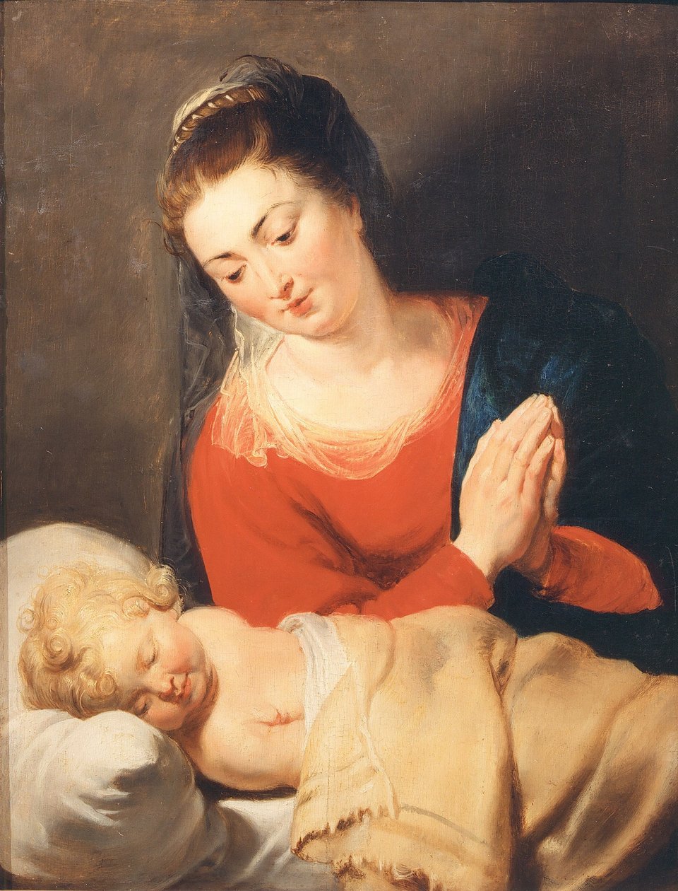 Uyuyan Çocuğa Tapan Bakire, c. 1615. by Pieter Paul Rubens