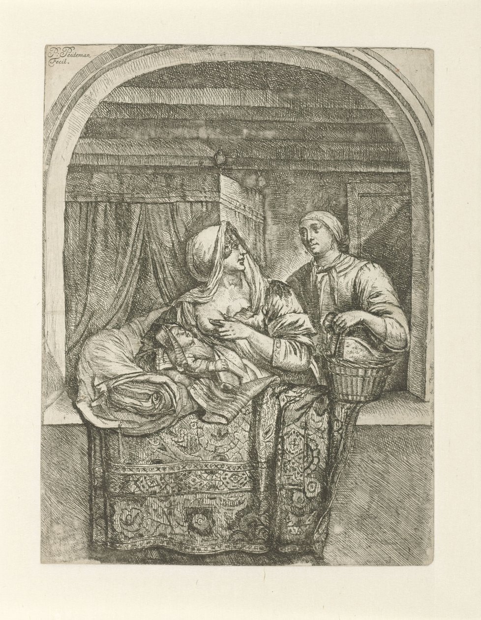 çocuğunu emziren kadın by Pieter Peutemans