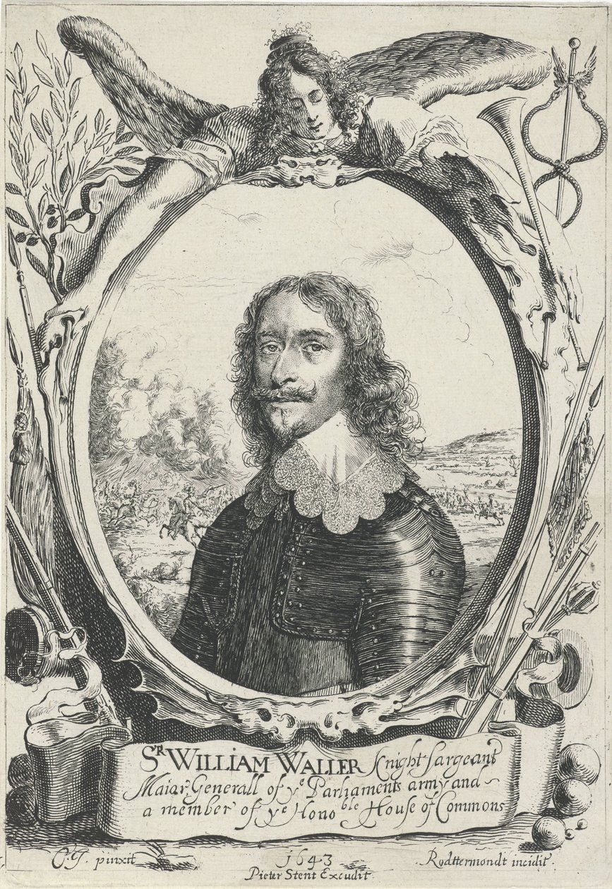 Portret van Sir William Waller by Pieter Rottermondt