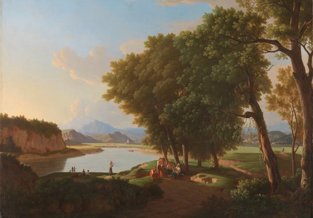 Roma yakınlarındaki Aqua Cetosa by Pieter Rudolph (1785-1816) Kleijn