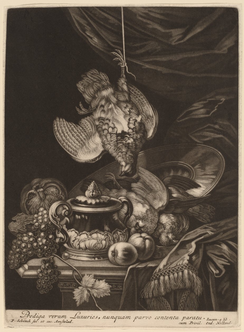 Asılı Keklik ile Natürmort by Pieter Schenck I