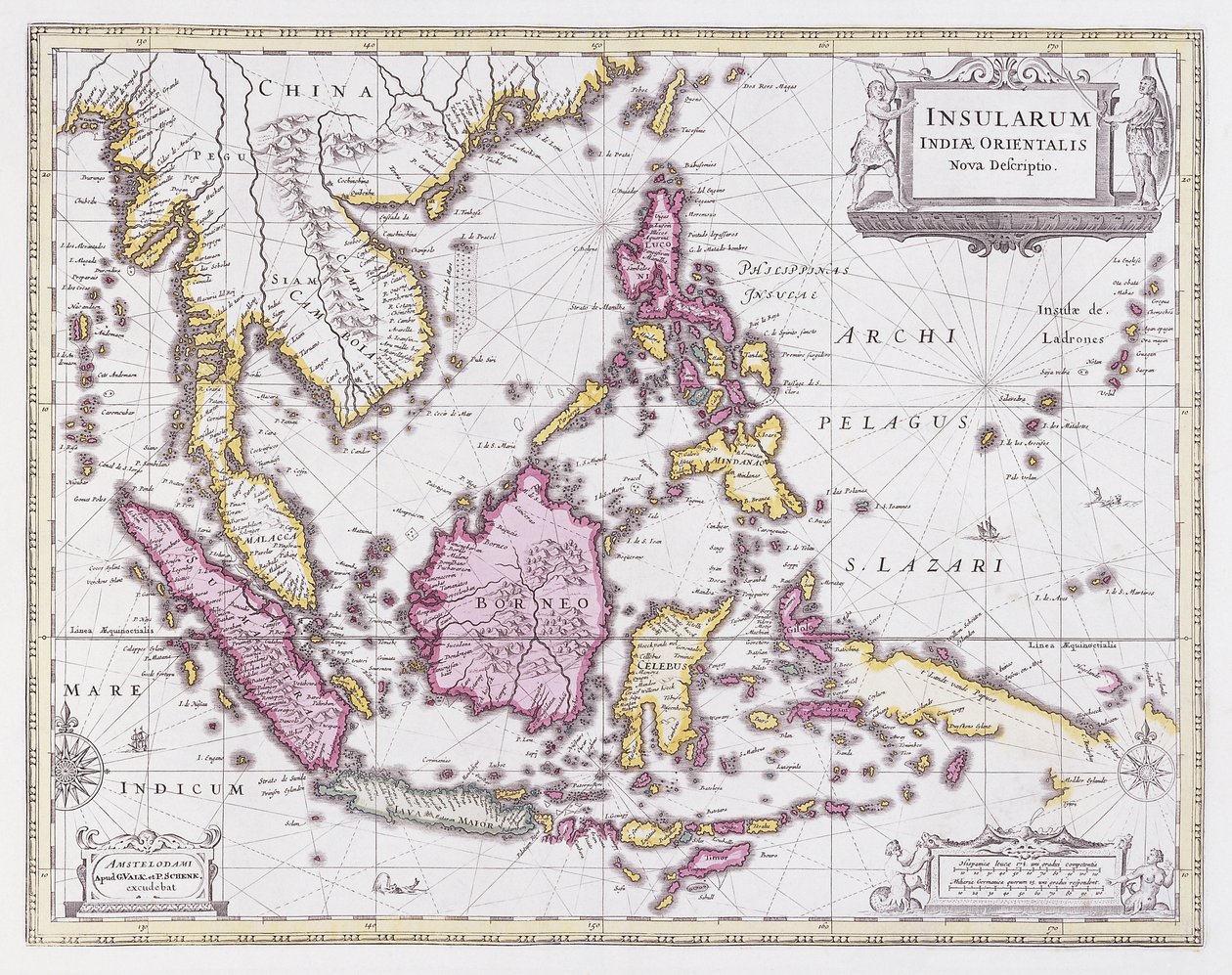 Çin ve Endonezya Haritası, c.1710 by Pieter Schenk