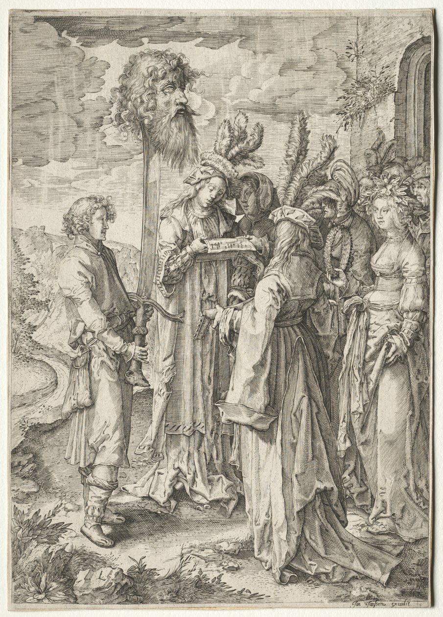Goliath Başkanı ile David by Pieter Serwouters