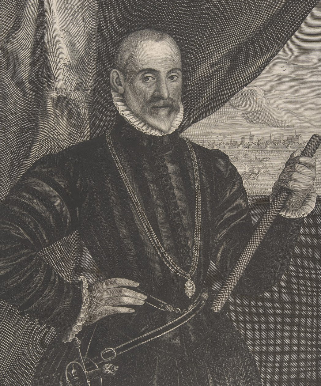 Francisco Valdes, İspanyol Komutan, Quatuor Personae..., 1649 dizisinden. by Pieter Soutman