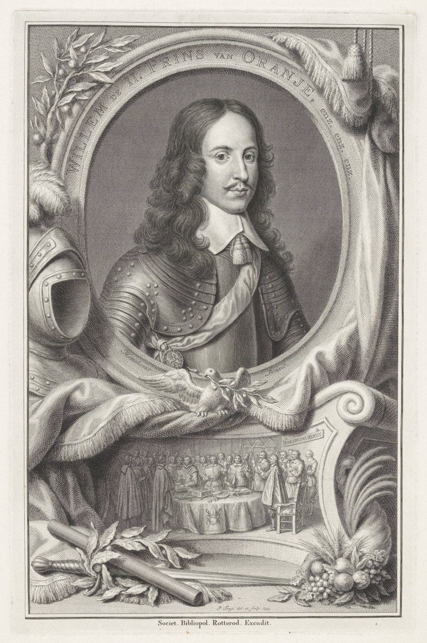 Orange Prensi II. William'ın Portresi by Pieter Tanjé