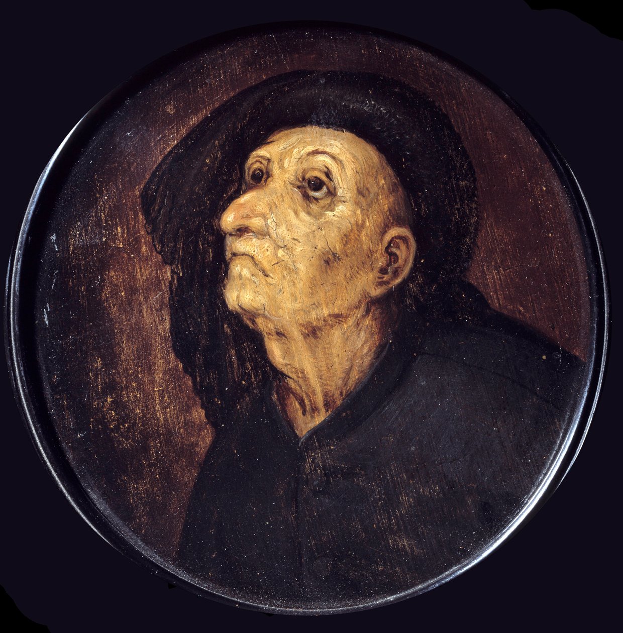 Yaşlı adamın kafasında ayrıca Pieter Bruegel (veya Bruegel veya Brueghel veya Brueghel) tarafından yapılan Kıskançlık Tablosu, eski (1525-1569) 16. yüzyıl Bordeaux, Musee des Beaux Arts diyor by Pieter Bruegel the Elder