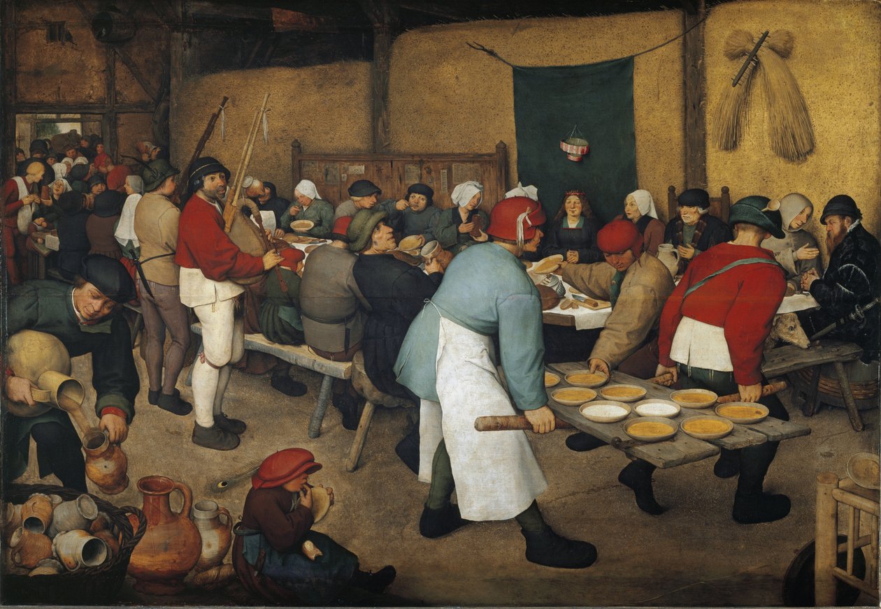 Köylü Düğünü - tuval üzerine yağlı boya by Pieter Bruegel the Elder