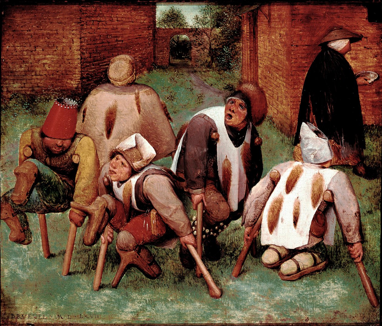 Estropies Engelli karakterler grubu, butts-de-jatte (butts). Pieter Bruegel (veya Breugel veya Brueghel veya Breughel) tarafından yapılan resim dit l
