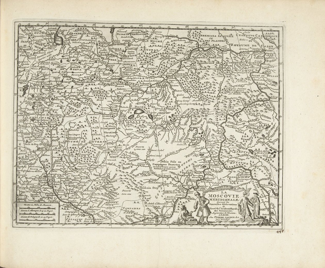 Moskova Haritası, 1726 by Pieter Van der Aa