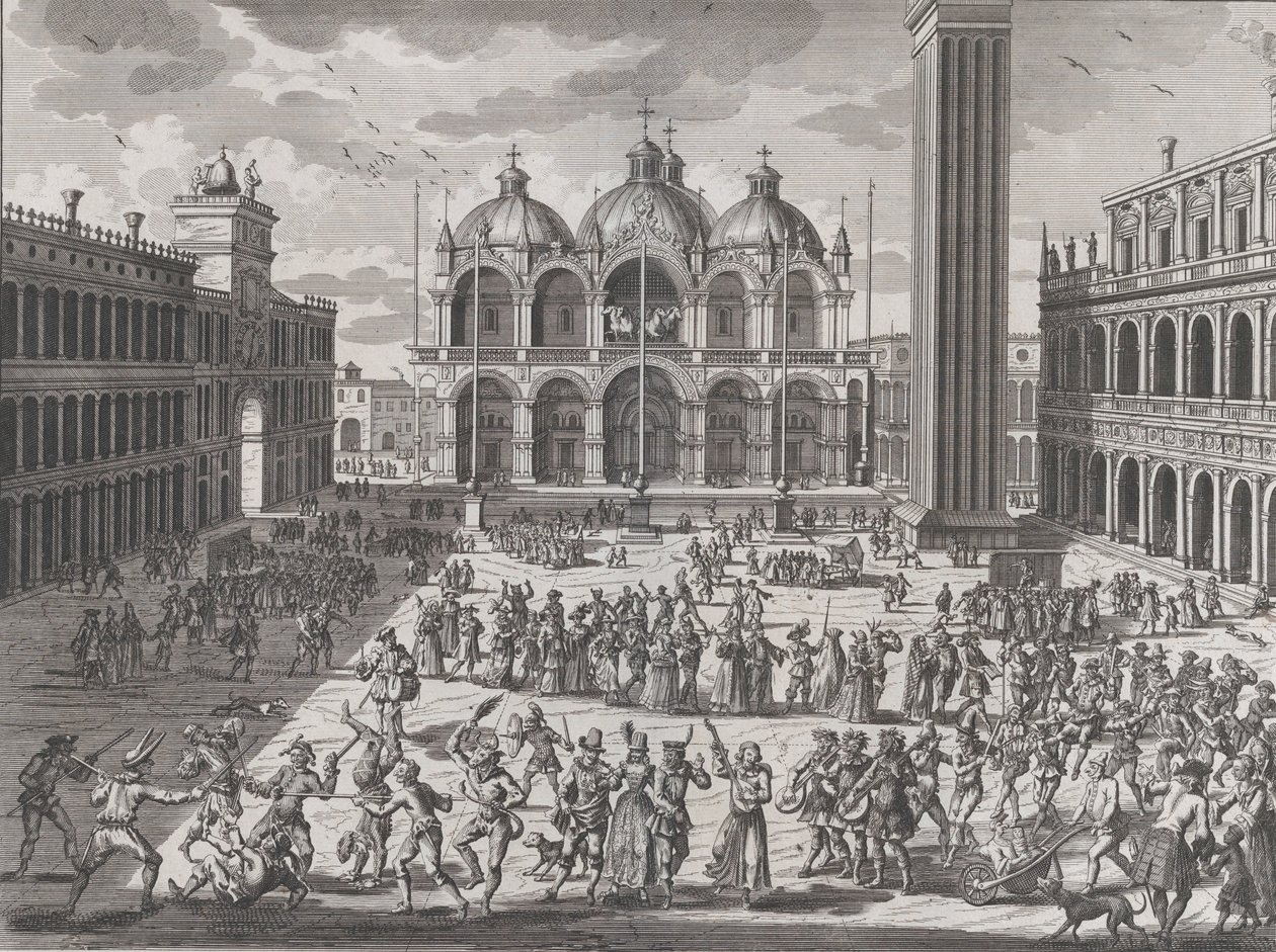 Venedik Karnavalı, Thesaurus Antiquitatum et Historiarum Italia, cilt. IX, 1722 by Pieter Van der Aa