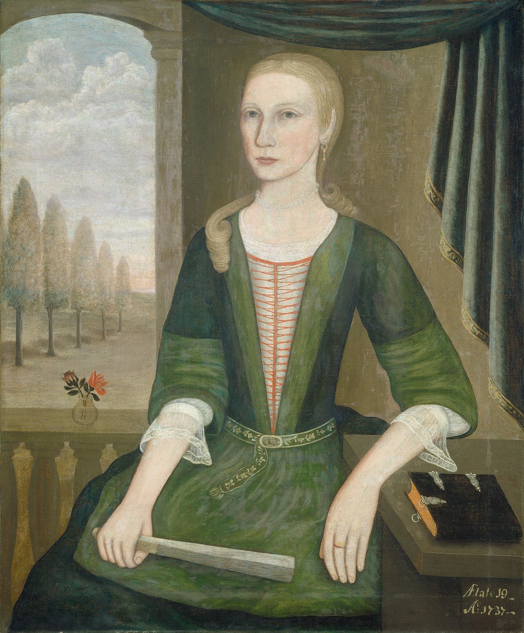 Hayranı Olan Genç Hanım, 1737. by Pieter Vanderlyn