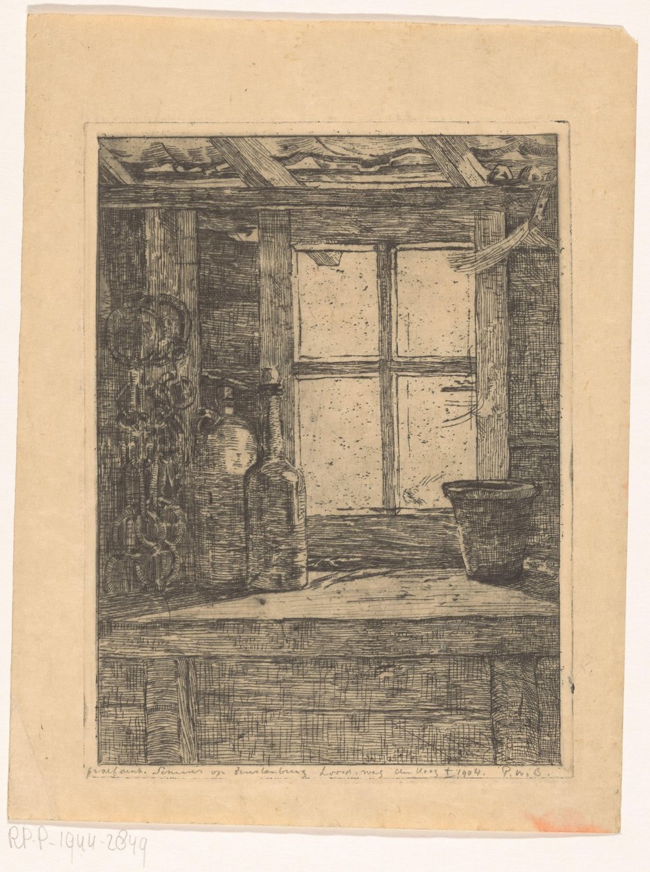 Ahır (nesne üzerindeki başlık) by Pieter Willem van Baarsel (signed by artist)