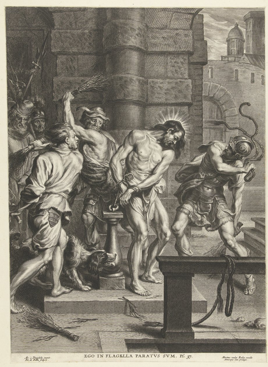 Askerler tarafından Flagella paratus toplamı Ego in flagella paratus toplamı (nesne üzerindeki başlık) by Pieter de Bailliu (I)