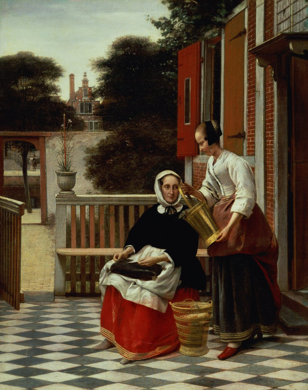 Bir Metres ve Hizmetçisi by Pieter de Hooch
