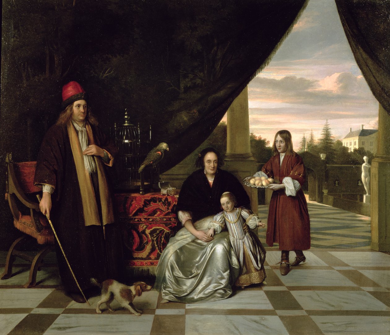 Terasta Aile Portresi, 1667 by Pieter de Hooch