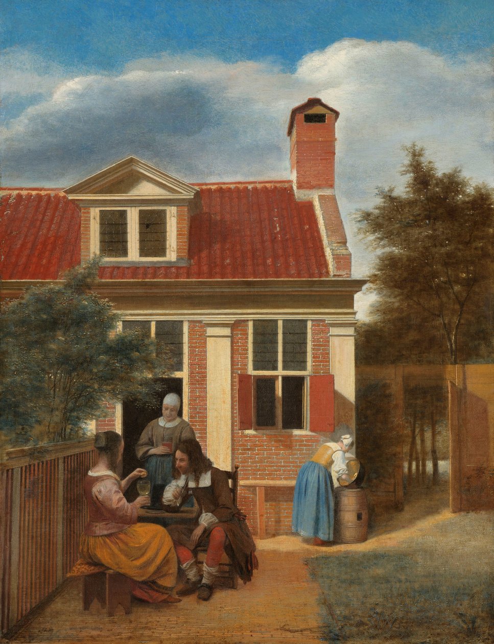 Bir Evin Arkasındaki Avludaki Figürler, c. 1663-5 by Pieter de Hooch