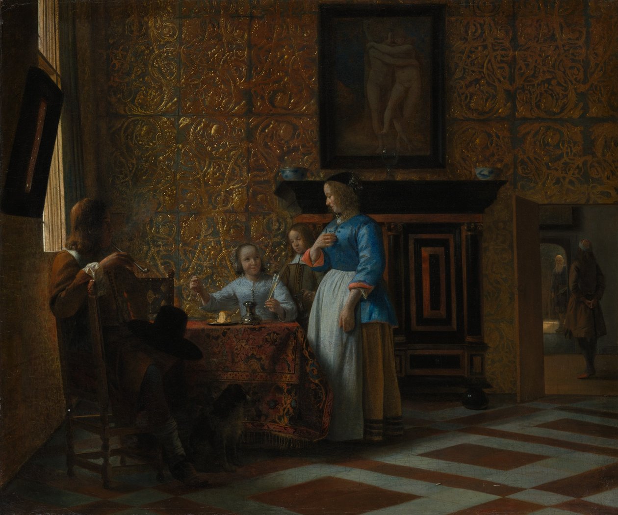 Zarif Bir Ortamda Boş Zaman, yakl. 1663-65. by Pieter de Hooch