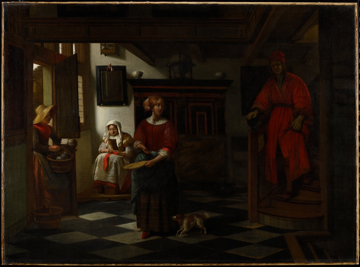 Kuşkonmaz Satıcısı, 1675-80 by Pieter de Hooch