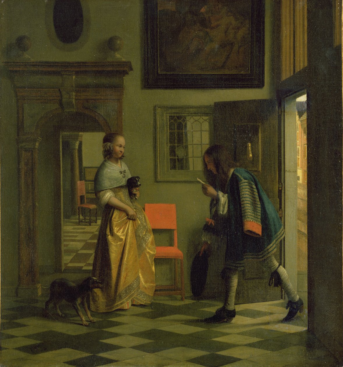 The Messenger, c.1669  by Pieter de Hooch
