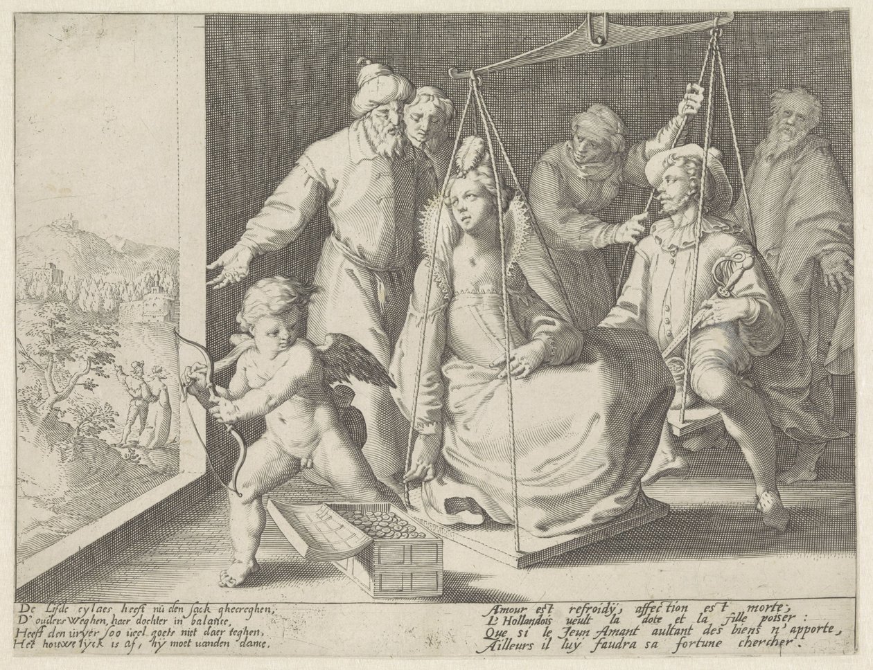 düğün ölçeği by Pieter de Jode (I) (attributed to)
