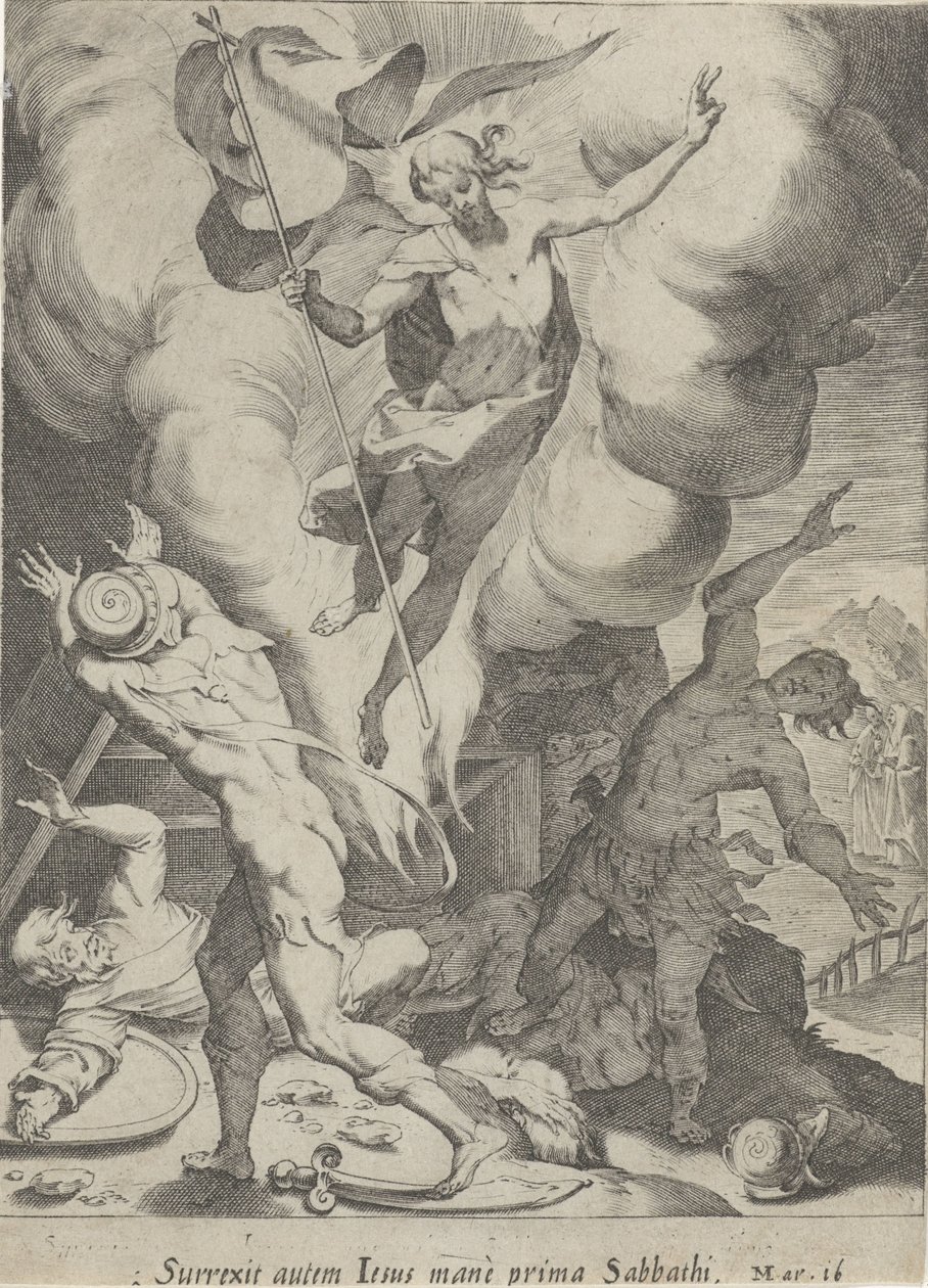 Karşı duran minibüs Passie van Christ (dizi adı) Tutku ve Diriliş (dizi adı) by Pieter de Jode (I)