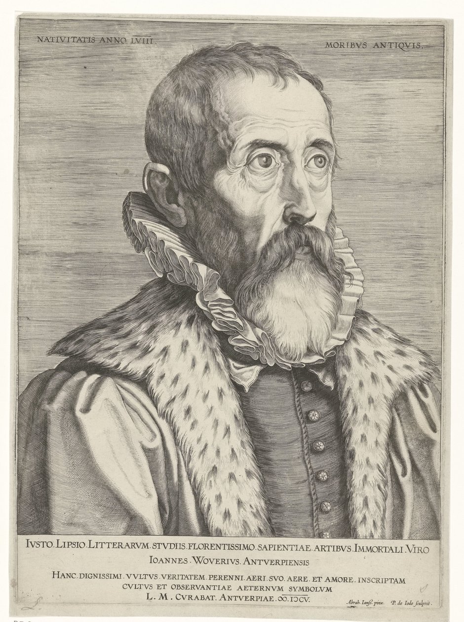 Portret van Justus Lipsius by Pieter de Jode (I)