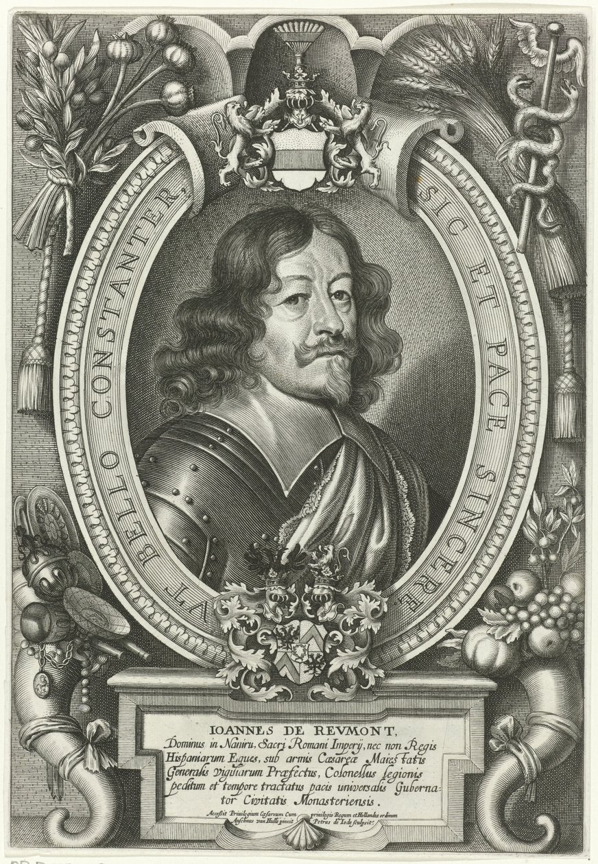 Portret van Johann von Reumont Hristiyan Dünyasının Barışçıları (dizi başlığı) by Pieter de Jode (II)