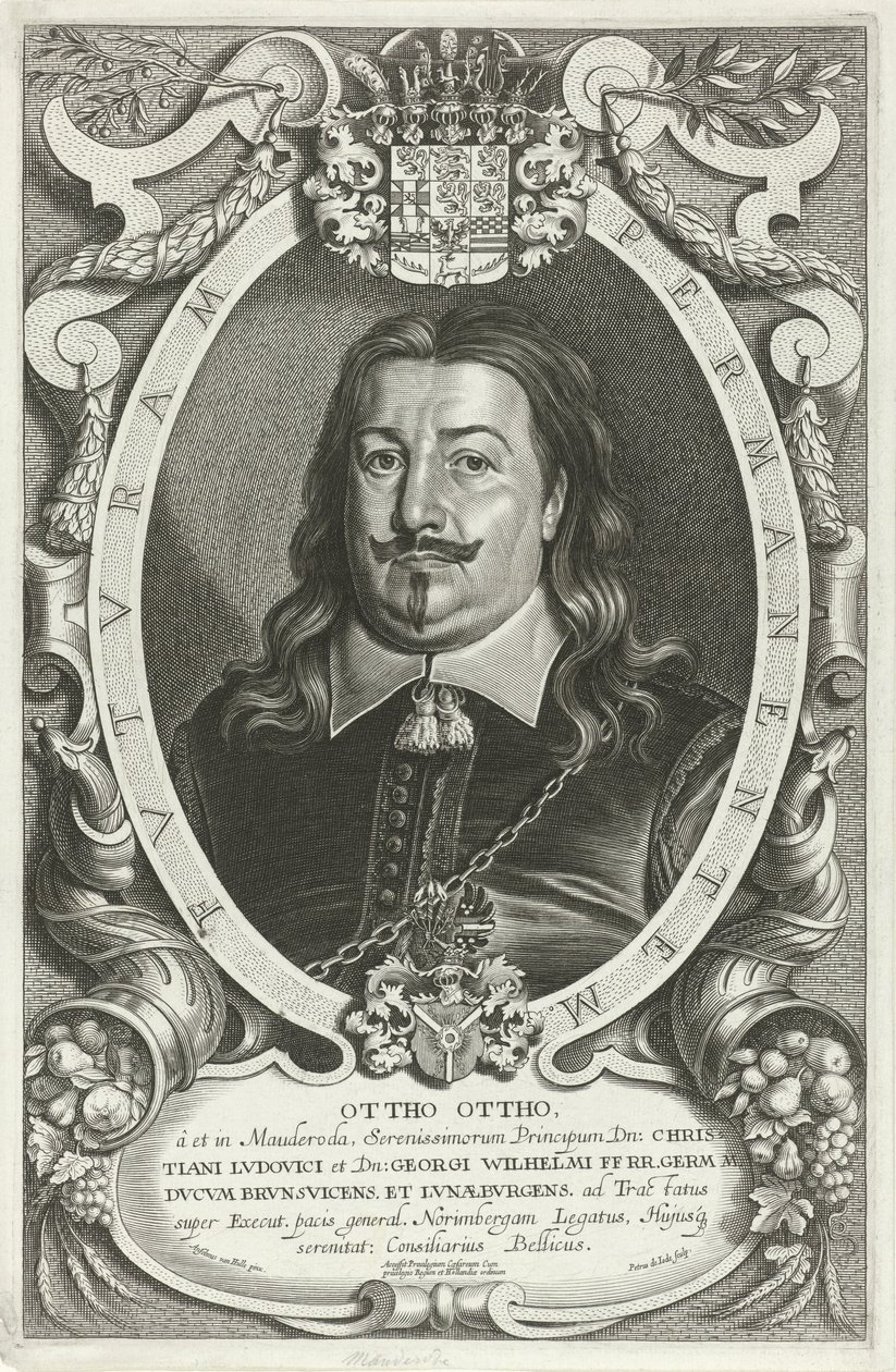 Portret van Otto Otto von Mauderode Ünlü Legates (dizi başlığı) by Pieter de Jode (II)