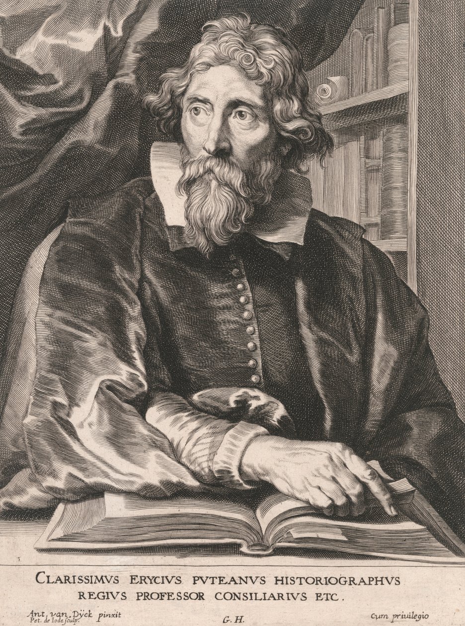 Ünlü Erycius Putean Tarih Yazarı, Kraliyet Profesörü Konsey Üyesi Vb. by Pieter de Jode