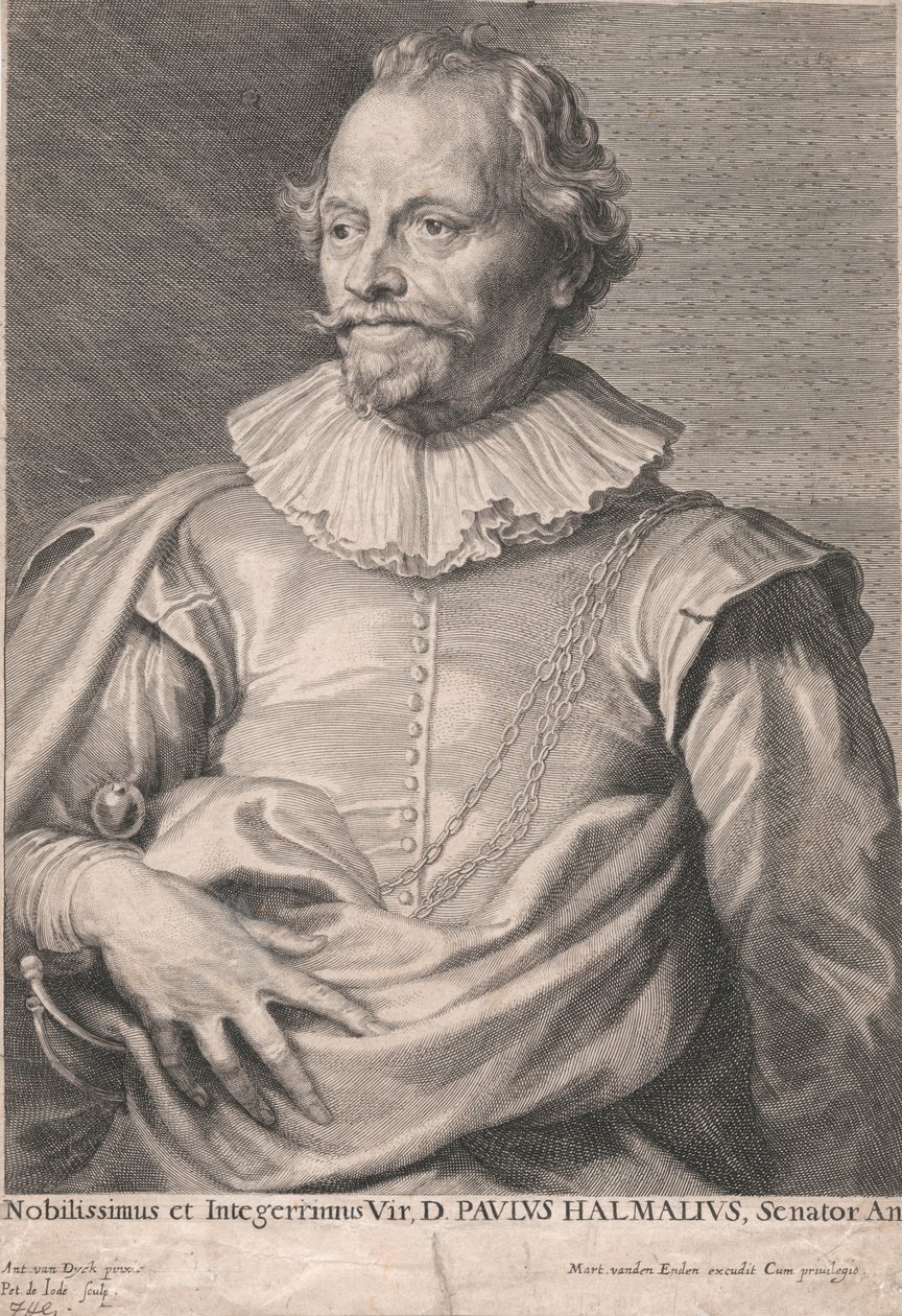 En asil ve şerefli adam, D. Paulus Halmalius, Senatör Ant. by Pieter de Jode